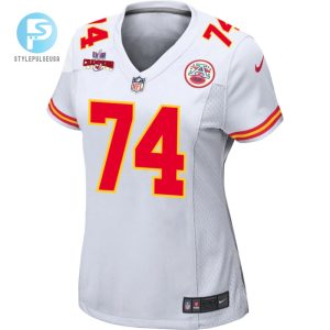 Jawaan Taylor 74 Kansas City Chiefs Super Bowl Lviii Champions 4 Stars Patch Game Women Jersey White stylepulseusa 1 1