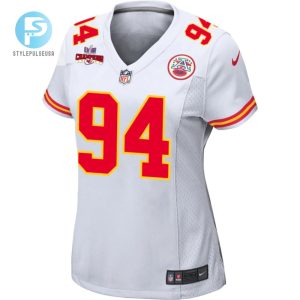 Malik Herring 94 Kansas City Chiefs Super Bowl Lviii Champions 4 Stars Patch Game Women Jersey White stylepulseusa 1 1