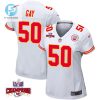 Willie Gay 50 Kansas City Chiefs Super Bowl Lviii Champions 4 Stars Patch Game Women Jersey White stylepulseusa 1