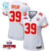 Keith Taylor 39 Kansas City Chiefs Super Bowl Lviii Champions 4 Stars Patch Game Women Jersey White stylepulseusa 1