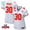 Keaontay Ingram 30 Kansas City Chiefs Super Bowl Lviii Champions 4 Stars Patch Game Women Jersey White stylepulseusa 1