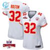 Nick Bolton 32 Kansas City Chiefs Super Bowl Lviii Champions 4 Stars Patch Game Women Jersey White stylepulseusa 1