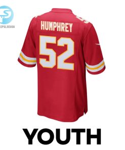 Creed Humphrey 52 Kansas City Chiefs Super Bowl Lviii Champions 4 Stars Patch Game Youth Jersey Red stylepulseusa 1 2