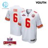 Bryan Cook 6 Kansas City Chiefs Super Bowl Lviii Champions 4 Stars Patch Game Youth Jersey White stylepulseusa 1