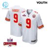 Blaine Gabbert 9 Kansas City Chiefs Super Bowl Lviii Champions 4 Stars Patch Game Youth Jersey White stylepulseusa 1