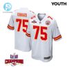 Darian Kinnard 75 Kansas City Chiefs Super Bowl Lviii Champions 4 Stars Patch Game Youth Jersey White stylepulseusa 1