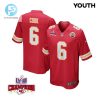 Bryan Cook 6 Kansas City Chiefs Super Bowl Lviii Champions 4 Stars Patch Game Youth Jersey Red stylepulseusa 1