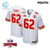 Joe Thuney 62 Kansas City Chiefs Super Bowl Lviii Champions 4 Stars Patch Game Youth Jersey White stylepulseusa 1