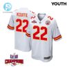 Trent Mcduffie 22 Kansas City Chiefs Super Bowl Lviii Champions 4 Stars Patch Game Youth Jersey White stylepulseusa 1