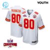 Montrell Washington 80 Kansas City Chiefs Super Bowl Lviii Champions 4 Stars Patch Game Youth Jersey White stylepulseusa 1