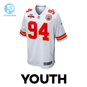 Malik Herring 94 Kansas City Chiefs Super Bowl Lviii Champions 4 Stars Patch Game Youth Jersey White stylepulseusa 1 1