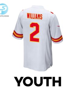 Joshua Williams 2 Kansas City Chiefs Super Bowl Lviii Champions 4 Stars Patch Game Youth Jersey White stylepulseusa 1 2