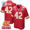 Tyree Gillespie 42 Kansas City Chiefs Super Bowl Lviii Champions 4X Game Men Jersey Red stylepulseusa 1