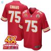 Darian Kinnard 75 Kansas City Chiefs Super Bowl Lviii Champions 4X Game Men Jersey Red stylepulseusa 1