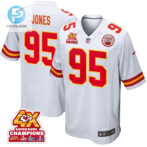 Chris Jones 95 Kansas City Chiefs Super Bowl Lviii Champions 4X Game Men Jersey White stylepulseusa 1