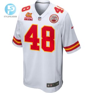 Cole Christiansen 48 Kansas City Chiefs Super Bowl Lviii Champions 4X Game Men Jersey White stylepulseusa 1 1