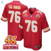 Prince Tega Wanogho 76 Kansas City Chiefs Super Bowl Lviii Champions 4X Game Men Jersey Red stylepulseusa 1