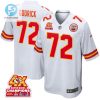 Chukwuebuka Godrick 72 Kansas City Chiefs Super Bowl Lviii Champions 4X Game Men Jersey White stylepulseusa 1