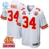 Deneric Prince 34 Kansas City Chiefs Super Bowl Lviii Champions 4X Game Men Jersey White stylepulseusa 1