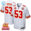 Bj Thompson 53 Kansas City Chiefs Super Bowl Lviii Champions 4X Game Men Jersey White stylepulseusa 1