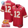 Mecole Hardman 12 Kansas City Chiefs Super Bowl Lviii Champions 4X Game Men Jersey Red stylepulseusa 1