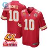 Isiah Pacheco 10 Kansas City Chiefs Super Bowl Lviii Champions 4X Game Men Jersey Red stylepulseusa 1