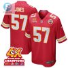 Truman Jones 57 Kansas City Chiefs Super Bowl Lviii Champions 4X Game Men Jersey Red stylepulseusa 1