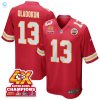 Chris Oladokun 13 Kansas City Chiefs Super Bowl Lviii Champions 4X Game Men Jersey Red stylepulseusa 1