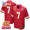 Harrison Butker 7 Kansas City Chiefs Super Bowl Lviii Champions 4X Game Men Jersey Red stylepulseusa 1