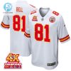 Blake Bell 81 Kansas City Chiefs Super Bowl Lviii Champions 4X Game Men Jersey White stylepulseusa 1