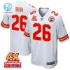 Deon Bush 26 Kansas City Chiefs Super Bowl Lviii Champions 4X Game Men Jersey White stylepulseusa 1