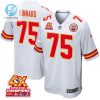 Darian Kinnard 75 Kansas City Chiefs Super Bowl Lviii Champions 4X Game Men Jersey White stylepulseusa 1