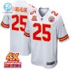 Clyde Edwardshelaire 25 Kansas City Chiefs Super Bowl Lviii Champions 4X Game Men Jersey White stylepulseusa 1