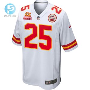 Clyde Edwardshelaire 25 Kansas City Chiefs Super Bowl Lviii Champions 4X Game Men Jersey White stylepulseusa 1 1