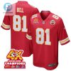 Blake Bell 81 Kansas City Chiefs Super Bowl Lviii Champions 4X Game Men Jersey Red stylepulseusa 1