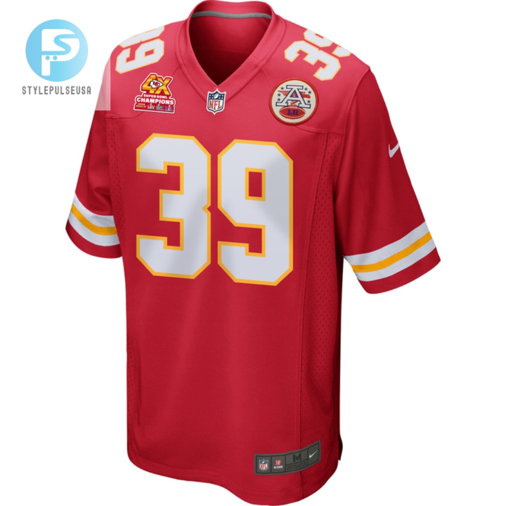 Keith Taylor 39 Kansas City Chiefs Super Bowl Lviii Champions 4X Game Men Jersey  Red 