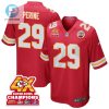 Lamical Perine 29 Kansas City Chiefs Super Bowl Lviii Champions 4X Game Men Jersey Red stylepulseusa 1