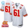 Austin Reiter 61 Kansas City Chiefs Super Bowl Lviii Champions 4X Game Men Jersey White stylepulseusa 1