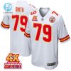 Donovan Smith 79 Kansas City Chiefs Super Bowl Lviii Champions 4X Game Men Jersey White stylepulseusa 1