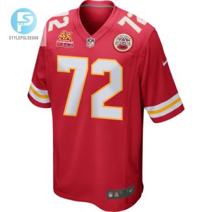 Chukwuebuka Godrick 72 Kansas City Chiefs Super Bowl Lviii Champions 4X Game Men Jersey Red stylepulseusa 1 1