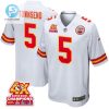 Tommy Townsend 5 Kansas City Chiefs Super Bowl Lviii Champions 4X Game Men Jersey White stylepulseusa 1