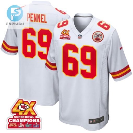 Mike Pennel 69 Kansas City Chiefs Super Bowl Lviii Champions 4X Game Men Jersey White stylepulseusa 1