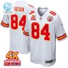 Justin Watson 84 Kansas City Chiefs Super Bowl Lviii Champions 4X Game Men Jersey White stylepulseusa 1