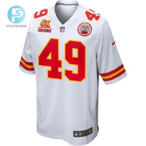 Matt Bushman 49 Kansas City Chiefs Super Bowl Lviii Champions 4X Game Men Jersey White stylepulseusa 1 1