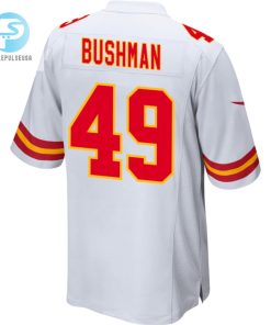 Matt Bushman 49 Kansas City Chiefs Super Bowl Lviii Champions 4X Game Men Jersey White stylepulseusa 1 2