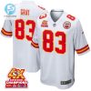 Noah Gray 83 Kansas City Chiefs Super Bowl Lviii Champions 4X Game Men Jersey White stylepulseusa 1