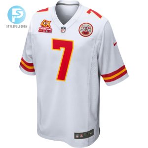 Harrison Butker 7 Kansas City Chiefs Super Bowl Lviii Champions 4X Game Men Jersey White stylepulseusa 1 1