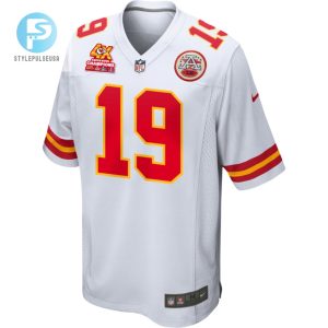 Kadarius Toney 19 Kansas City Chiefs Super Bowl Lviii Champions 4X Game Men Jersey White stylepulseusa 1 1