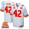 Tyree Gillespie 42 Kansas City Chiefs Super Bowl Lviii Champions 4X Game Men Jersey White stylepulseusa 1