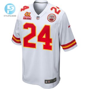 Skyy Moore 24 Kansas City Chiefs Super Bowl Lviii Champions 4X Game Men Jersey White stylepulseusa 1 1